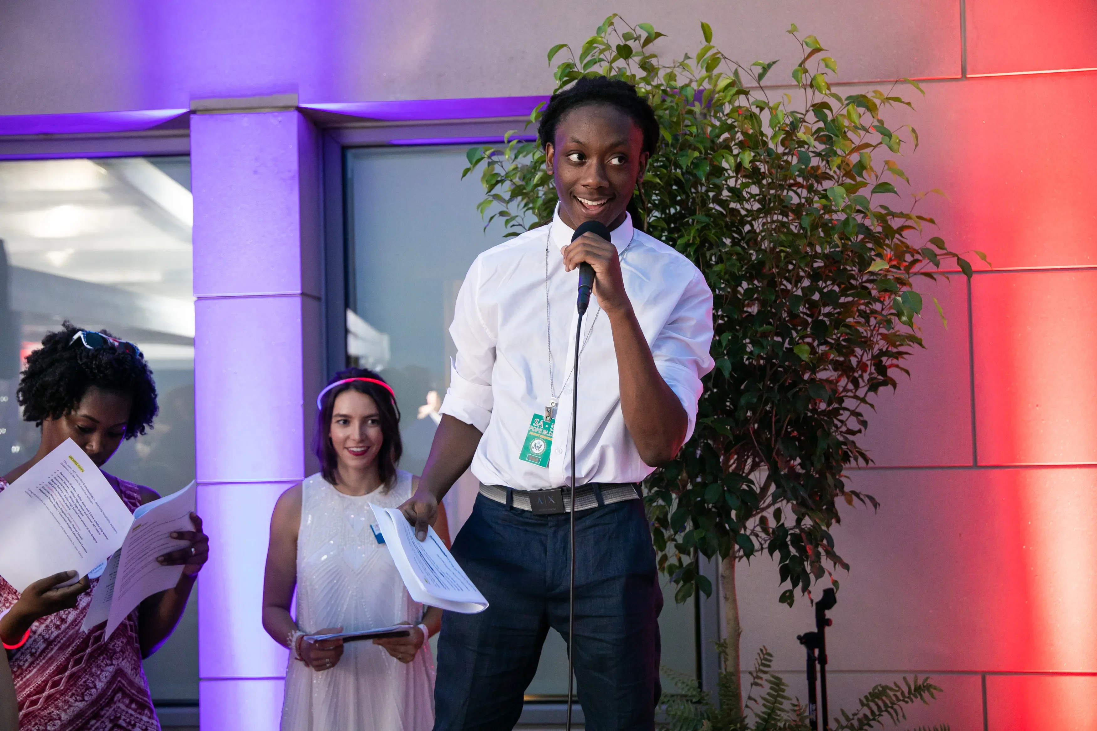 2018 CRI Dijon Kerns speaks at the July 4th VIP Celebration